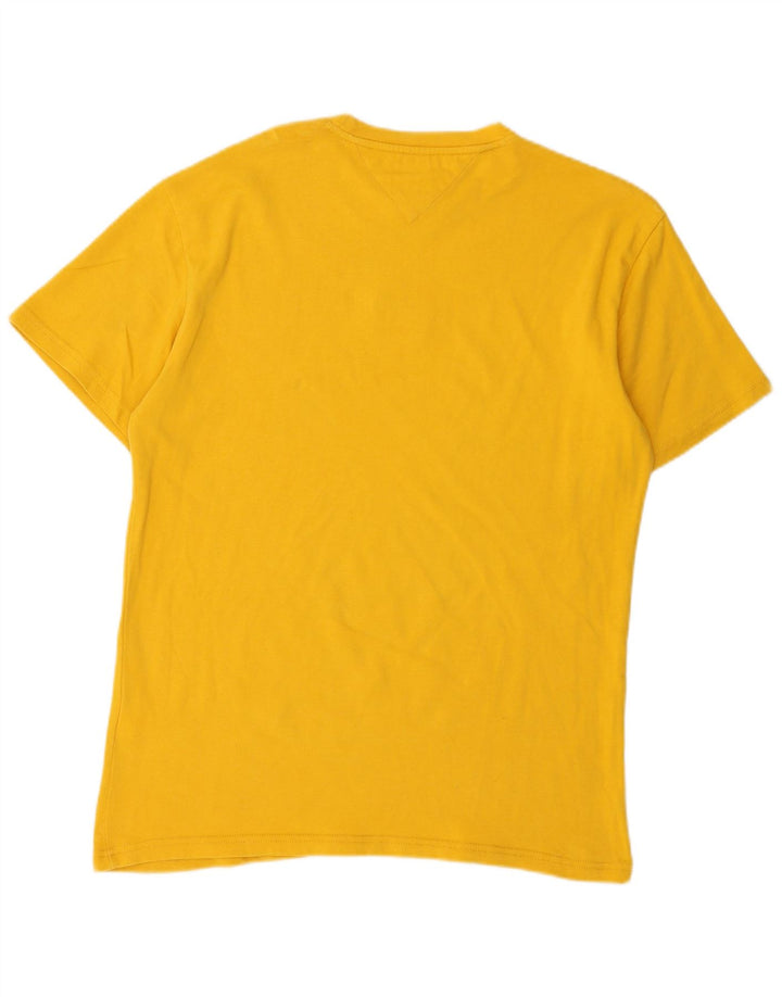 Tommy Hilfiger Herren-T-Shirt mit Grafik, mittelgelbe Baumwolle