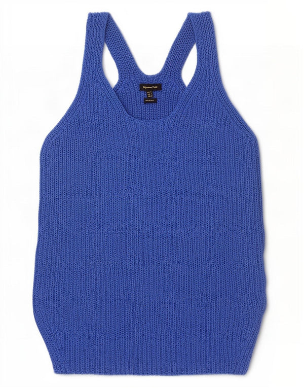 Massimo Dutti Damen Weste Tank Top UK 10 Small Blau
