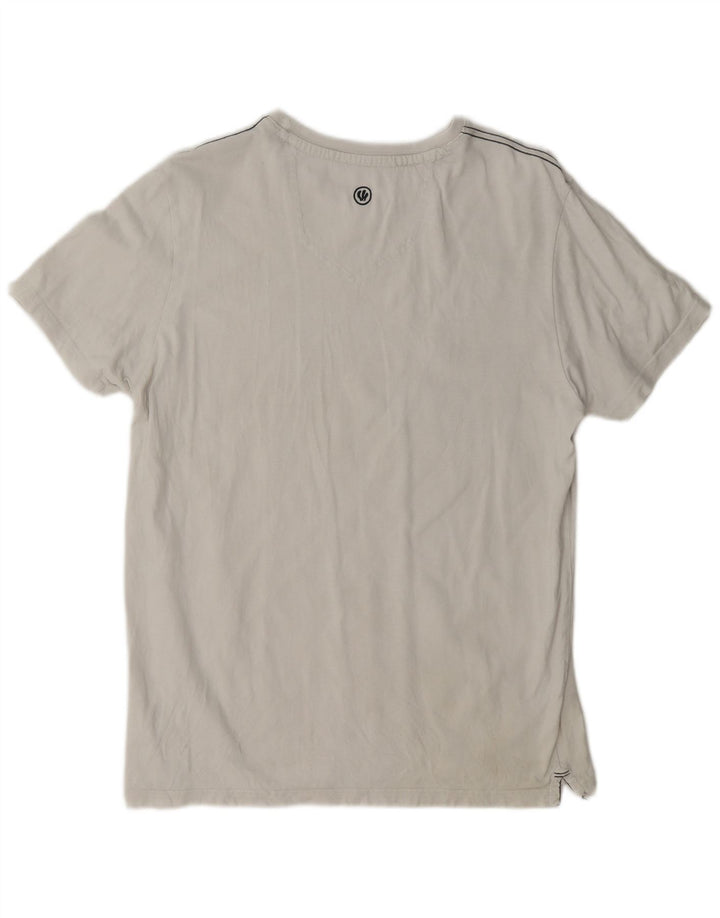 Fat Face Herren-T-Shirt mit Grafik, mittelweiße Baumwolle