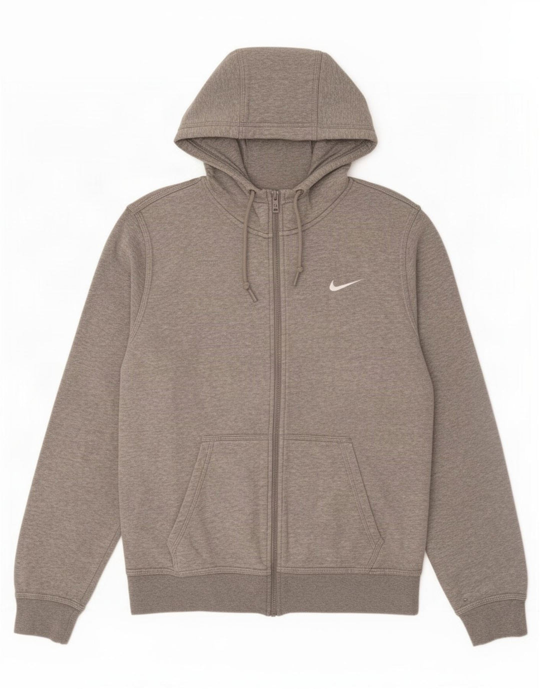 Nike Herren-Kapuzenpullover mit Reißverschluss, klein, grau gefleckte Baumwolle