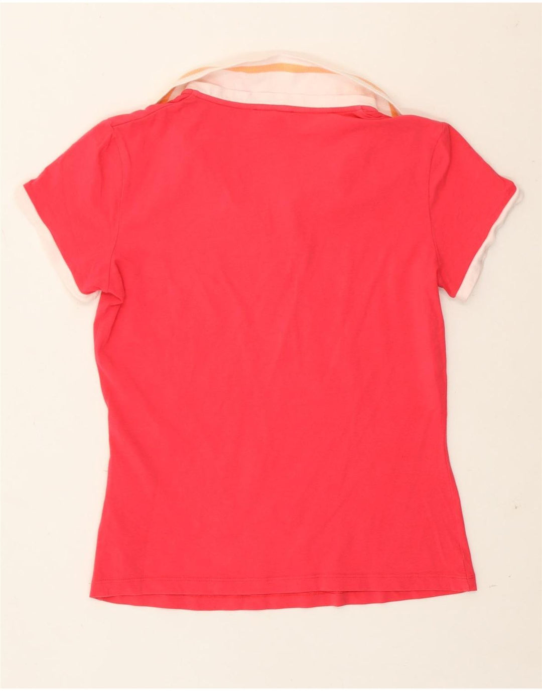 Sergio Tacchini Damen Poloshirt IT 44 Mittelrosa Baumwolle