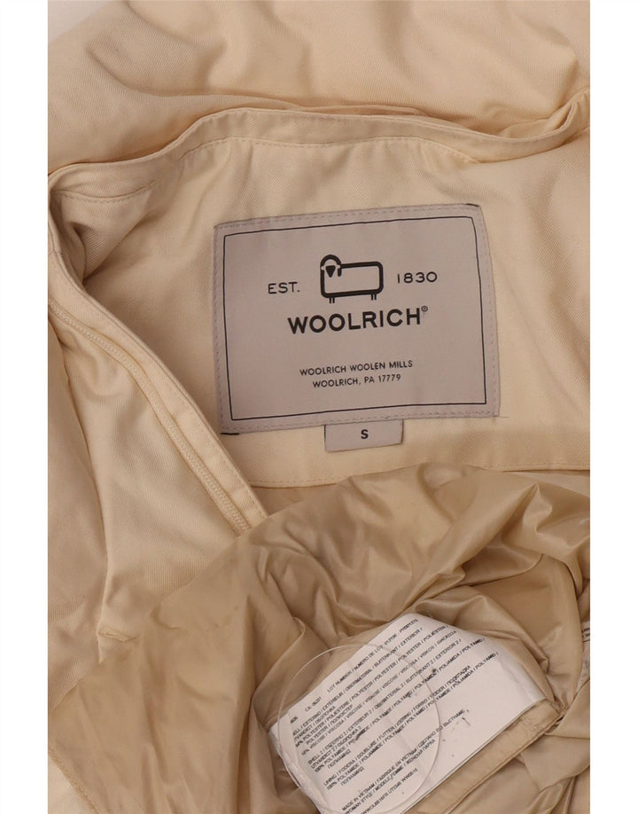 Woolrich Damen Wattierte Jacke UK 10 Small Off White Polyester