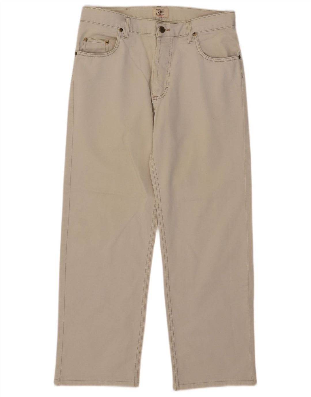 Lee Herren Chicago Straight Jeans W32 L27 Off White Cotton