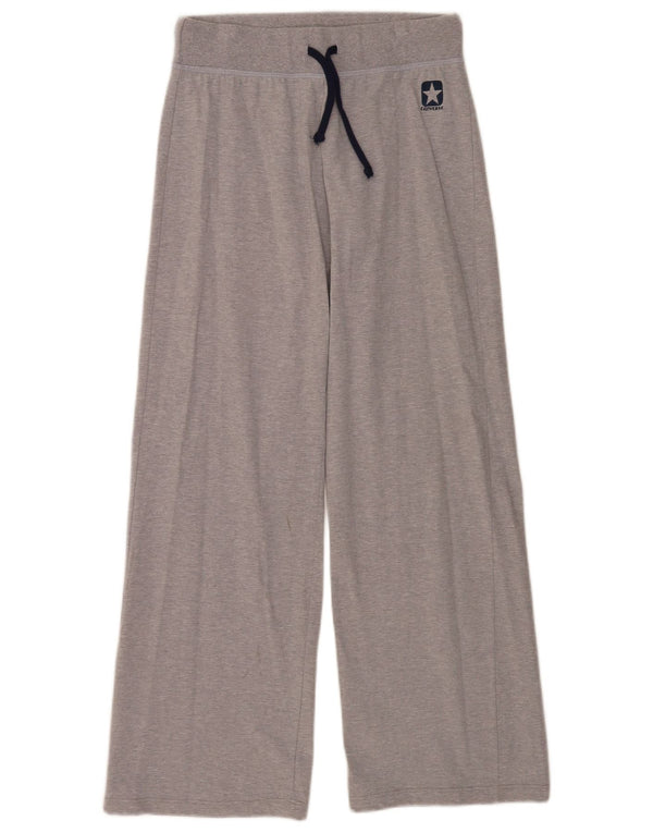 Converse Damen-Trainingshose mit weitem Bein, UK 14, Größe L, grau gefleckte Baumwolle