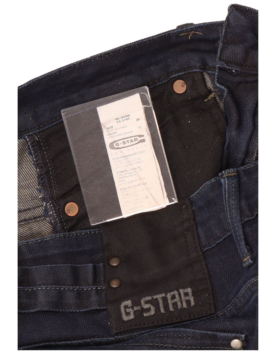 G-STAR Damen Skinny Jeans W26 L32 Marineblau Baumwolle