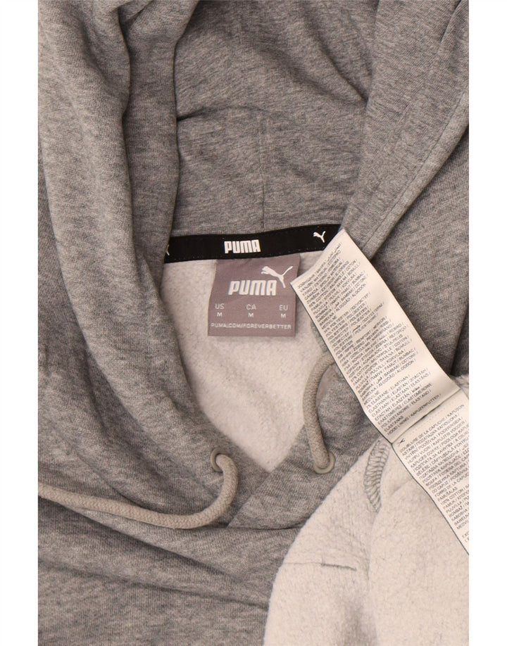 Puma Herren-Kapuzenpullover mit Grafik, mittelgrau gesprenkelte Baumwolle