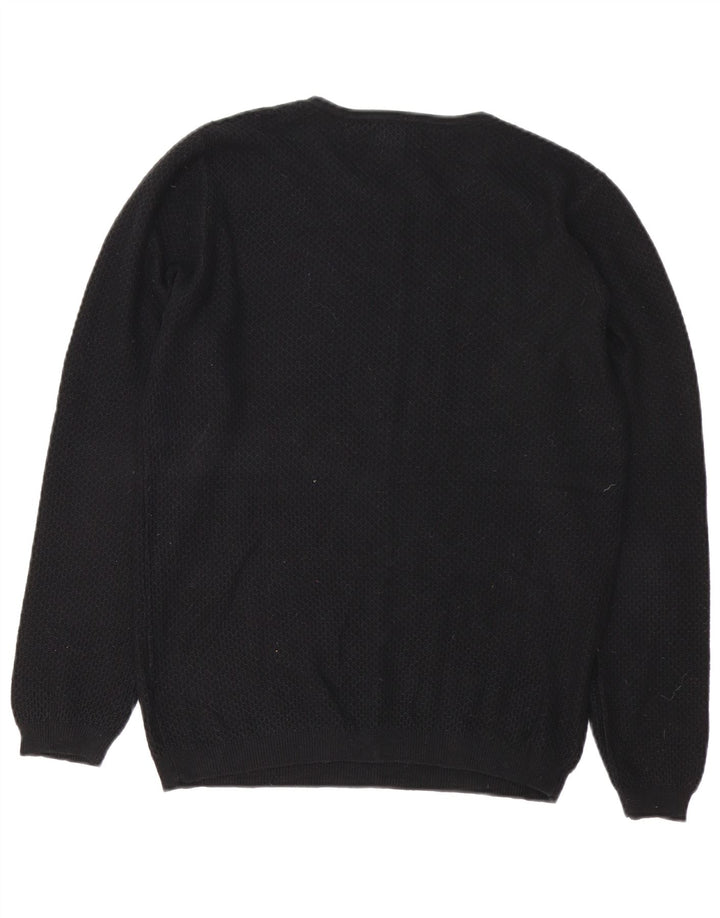 Zara Herren-Pullover mit Rundhalsausschnitt, Größe S, Schwarz