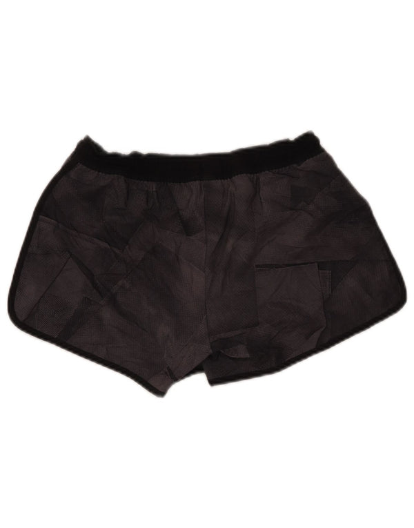 Reebok Damen Speedwick Sport Shorts UK 4/6 XS Schwarz Geometrisches Polyester