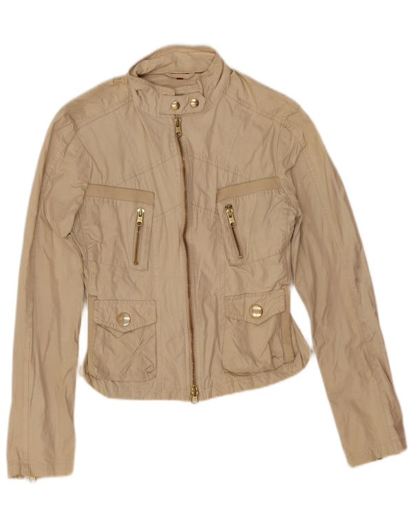Fay Damen Crop Utility Jacke UK 8 Small Beige