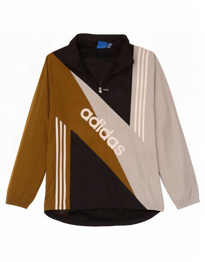 Adidas Herren-Trainingsanzug mit Grafik-Pullover, groß, mehrfarbig, Farbblock