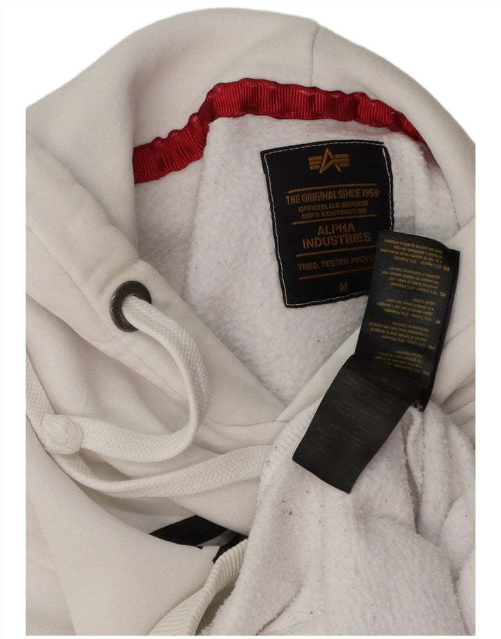 ALPHA INDUSTRIES Herren-Kapuzenpullover mit Grafik, mittelweiße Baumwolle
