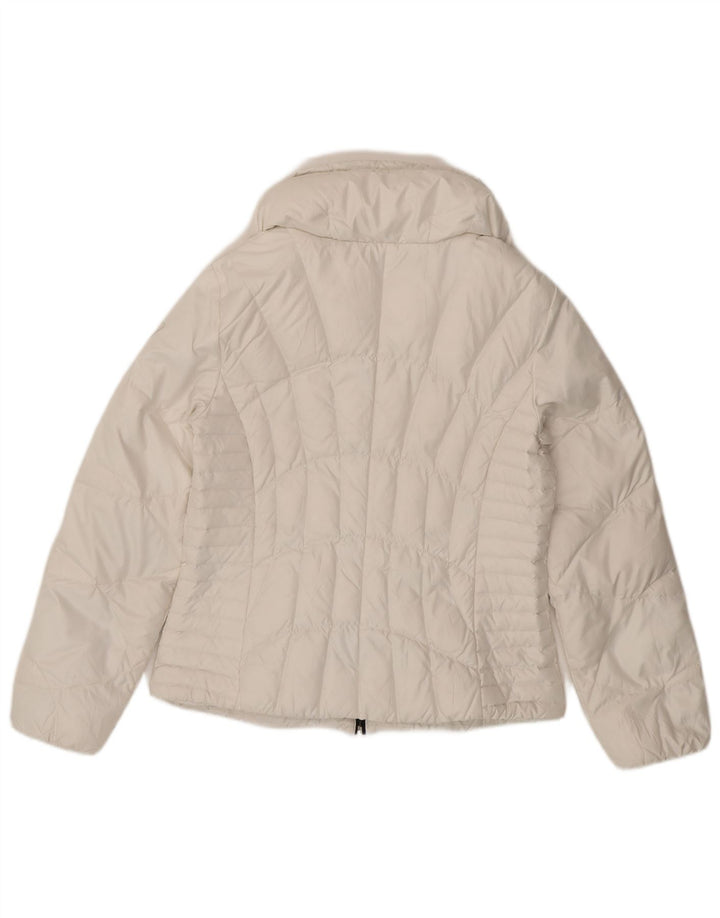 GUESS Womens Padded Jacket UK 14 Medium White Polyester