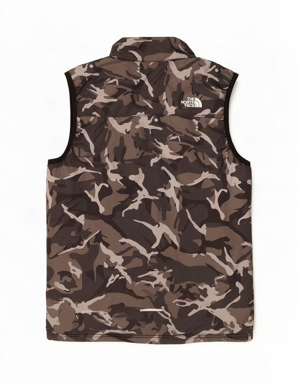 Wattierte Weste für Jungen von The North Face, 14–15 Jahre, XL, graues Camouflage-Polyester