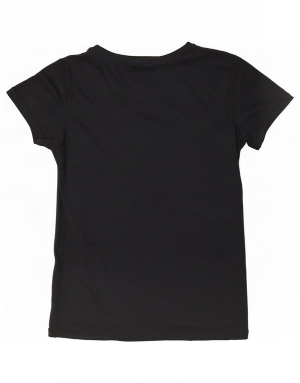 Nike Damen-T-Shirt mit regulärer Passform, UK 14, mittelschwarz, Polyester