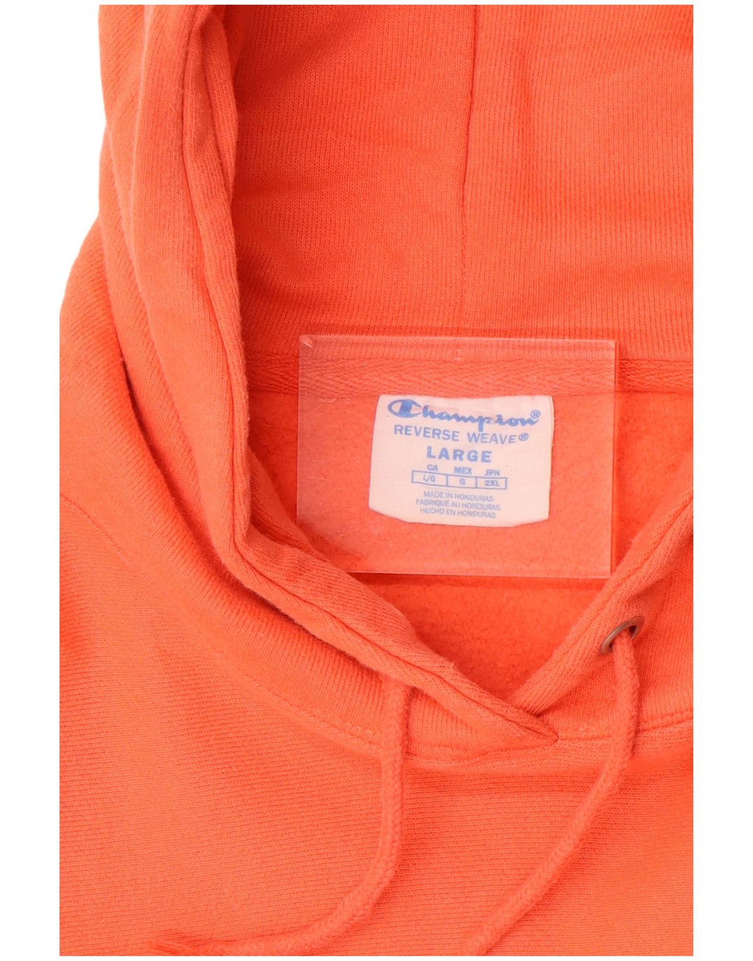 CHAMPION Damen Reverse Weave Übergroßer Kapuzenpullover UK 16 Large Orange