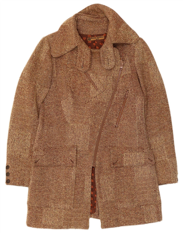 Daniel Hechter Damen Mantel UK 8 Small Brown Check