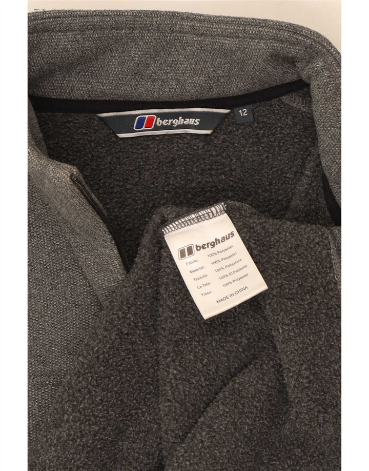 Berghaus Damen-Sweatshirt mit Reißverschluss am Hals, UK 12, mittelgrau, Polyester