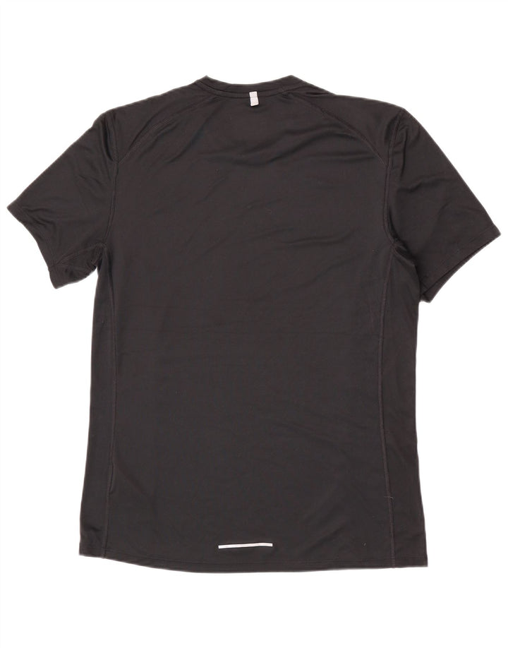 NIKE Herren Dri Fit T-Shirt Top Mittelschwarzes Polyester