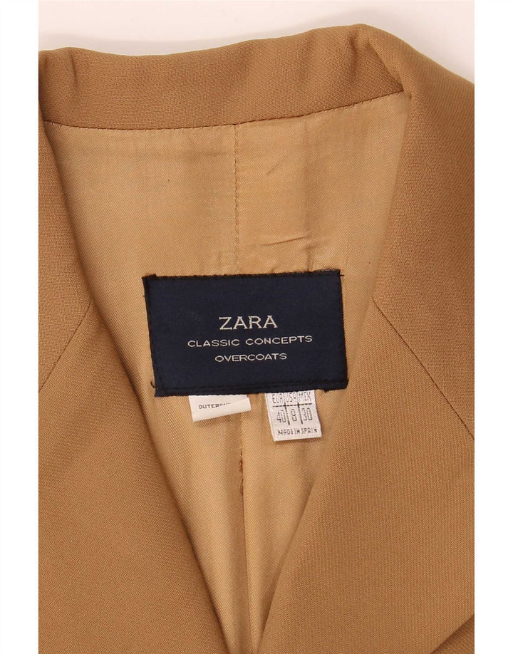 Zara Damen-Blazer mit 4 Knöpfen, EU 40, mittelbraune Wolle