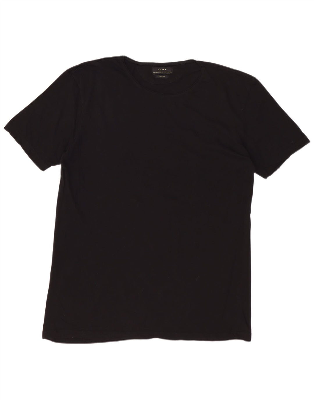 ZARA Herren Easy Fit T-Shirt Top Large Schwarz