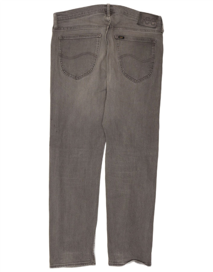 Lee Herren Daren Zip Fly Slim Jeans W34 L30 Graue Baumwolle