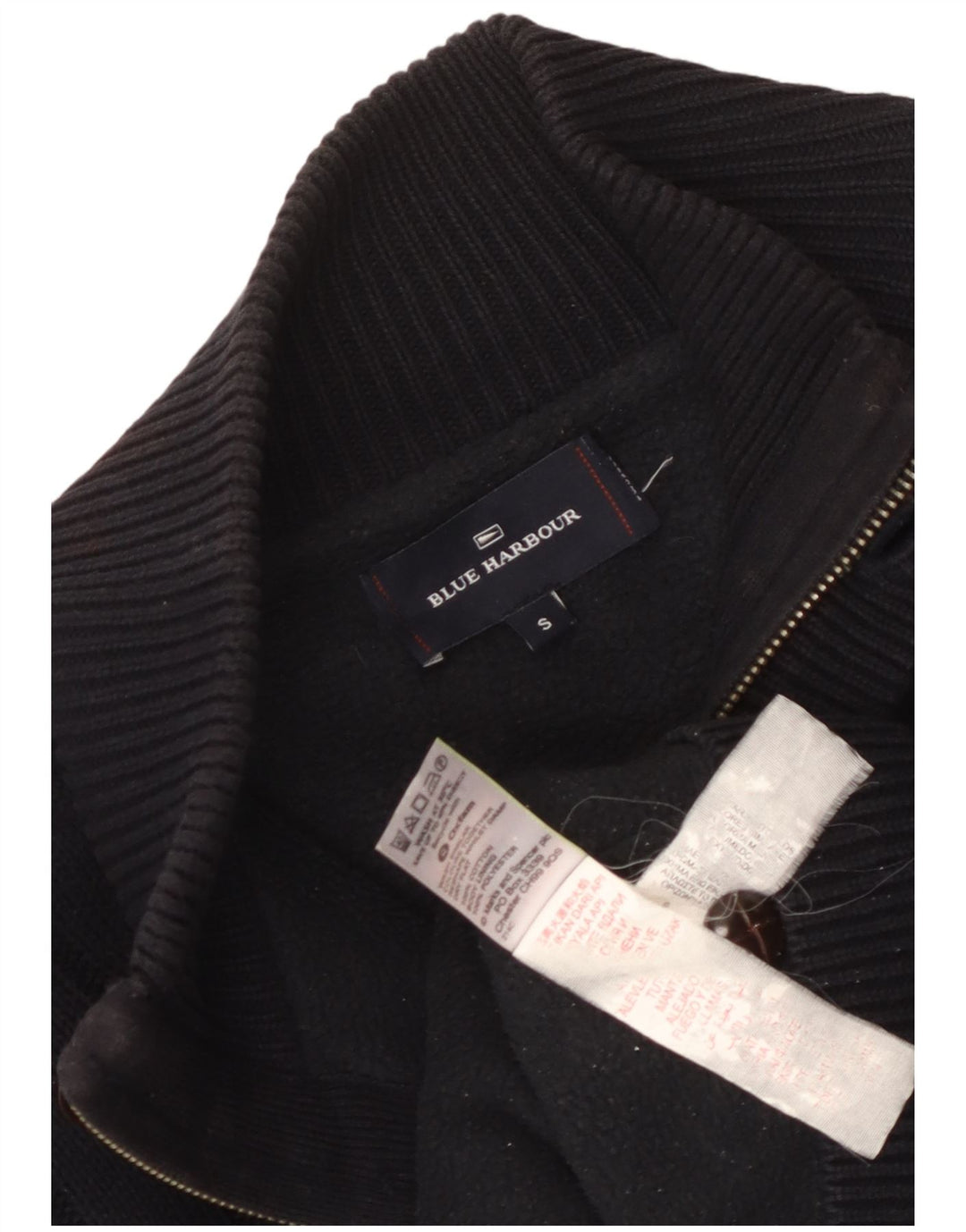 Marks & Spencer Herren Blue Harbour Cardigan Pullover Small Marineblaue Baumwolle