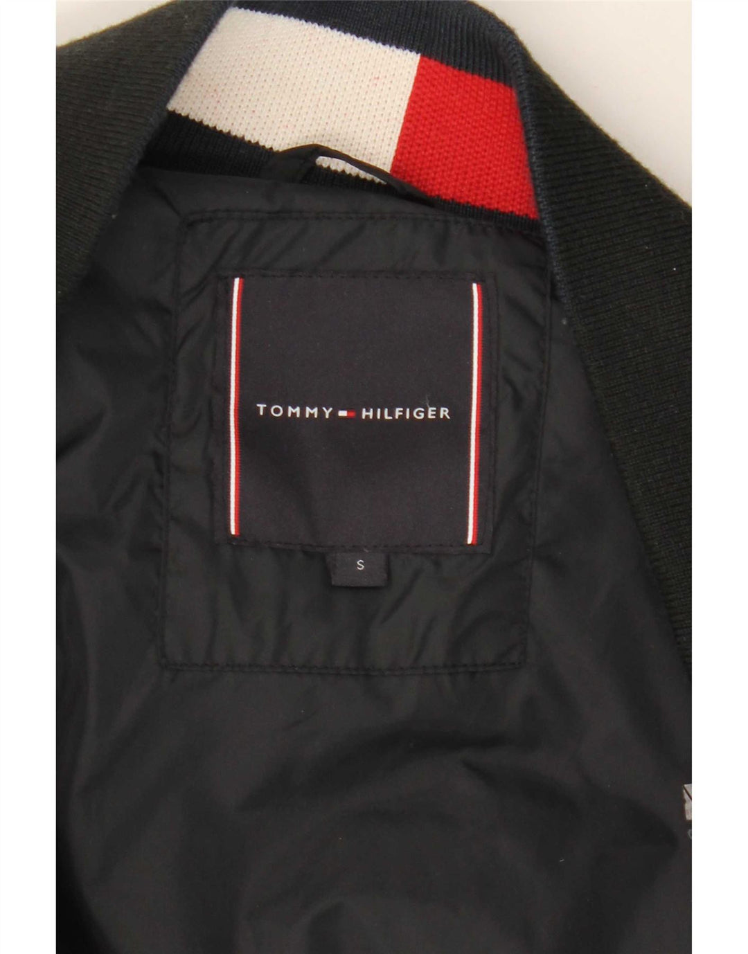 Tommy Hilfiger Herren Bomberjacke, gepolstert, Größe 36, Schwarz