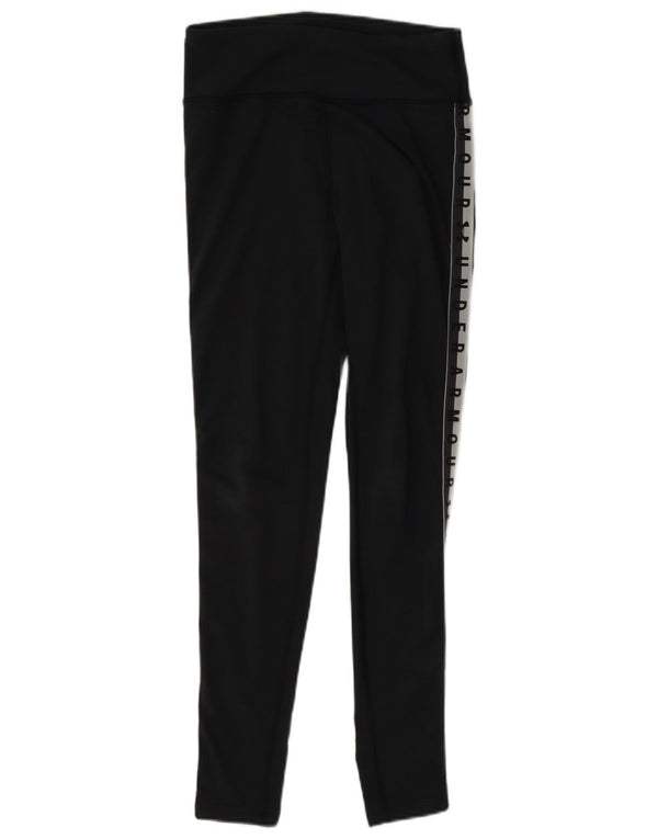 Under Armour Womens Heat Gear Slim Fit Leggings UK 6 XS Black Colourblock