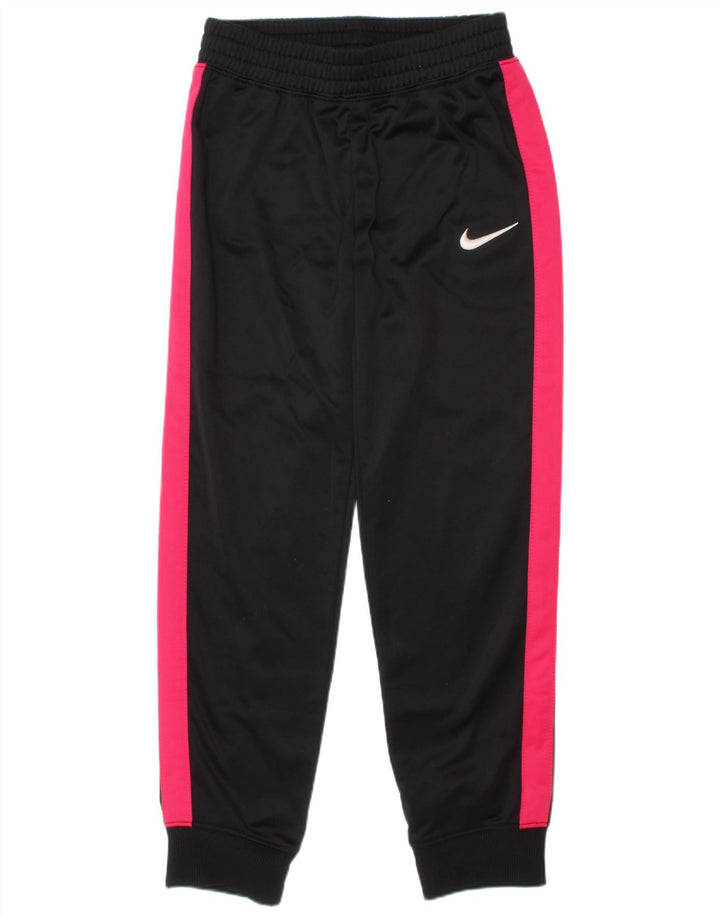 NIKE Mädchen-Trainingshose, Jogginghose, 6–7 Jahre, Größe L, Schwarz, Farbblock
