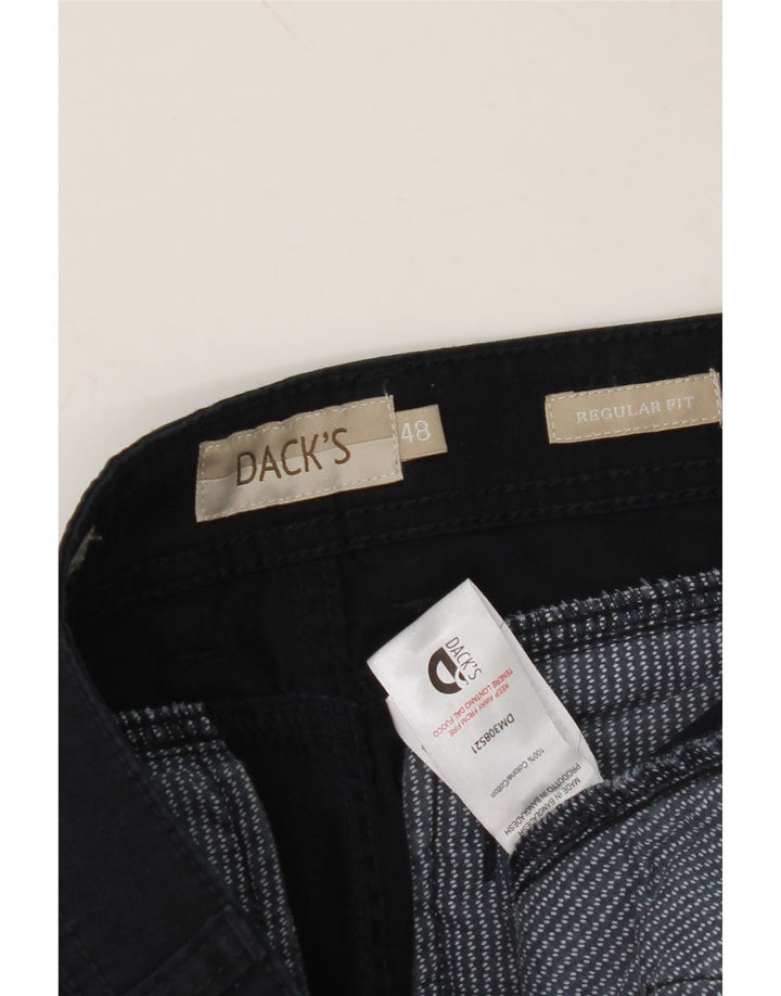 DACK'S Mens Regular Fit Cargo Shorts IT 48 Medium W34  Navy Blue Cotton Vintage Dack's and Second-Hand Dack's from Messina Hembry 