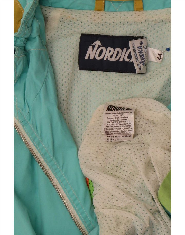Nordica Damen Regenjacke IT 44 Medium Mehrfarbige Colourblock-Baumwolle
