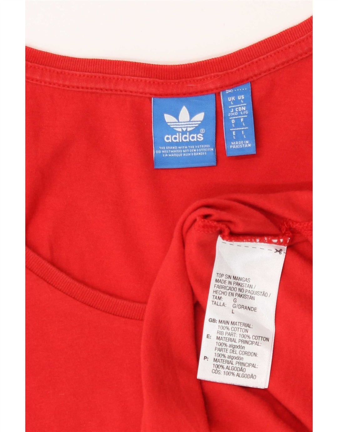 Adidas Herren Graphic Vest Top Große rote Baumwolle