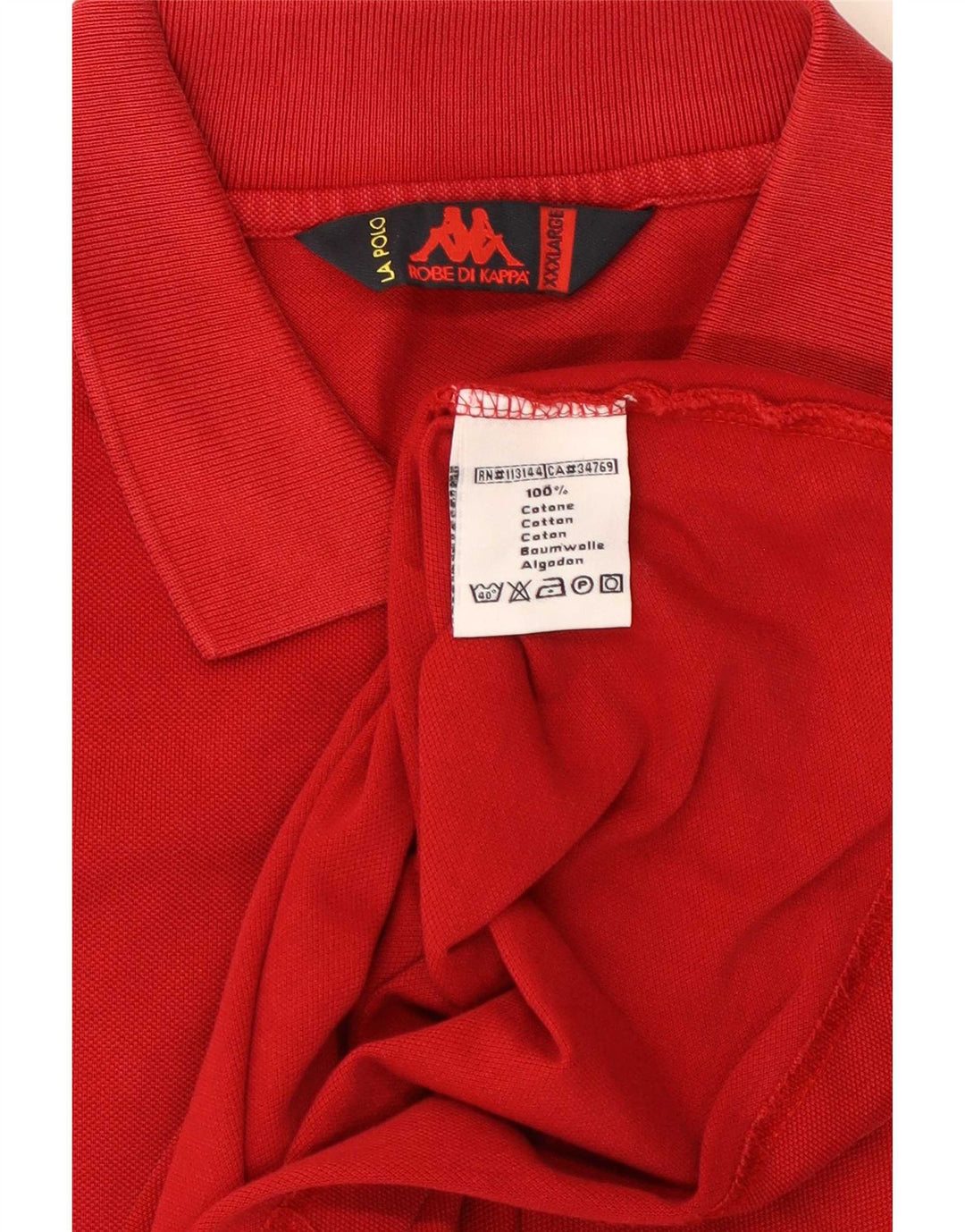 Kappa Herren Poloshirt 3XL rote Baumwolle