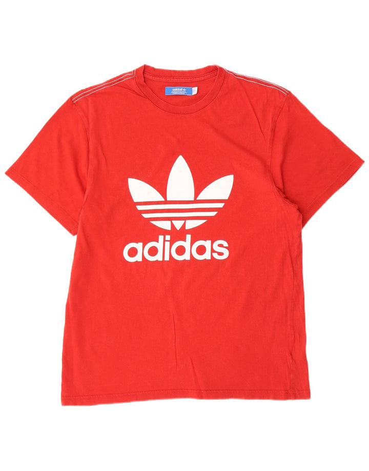 Adidas Herren Grafik T-Shirt Top Große rote Baumwolle