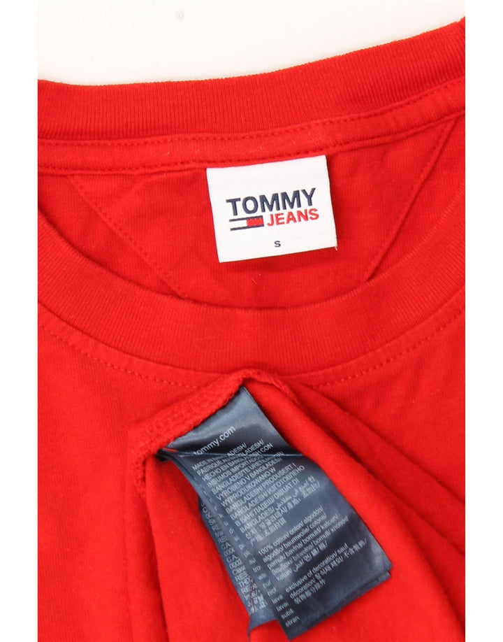 TOMMY HILFIGER Herren Grafik T-Shirt Top Small Rot Baumwolle