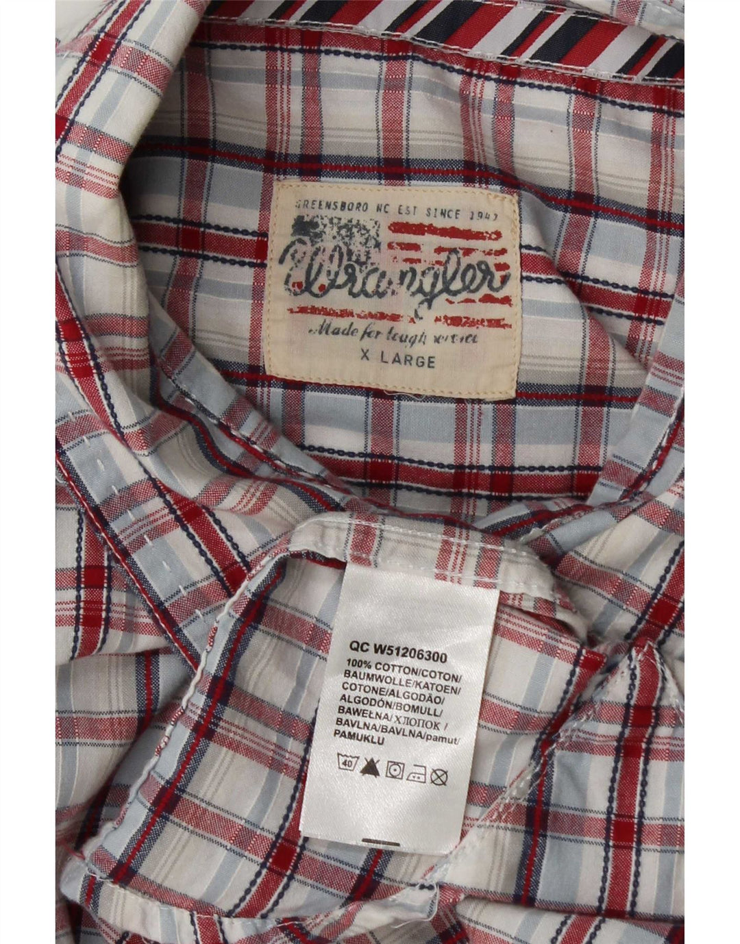 Wrangler Herren-Kurzarmhemd XL, mehrfarbig, kariert, Baumwolle