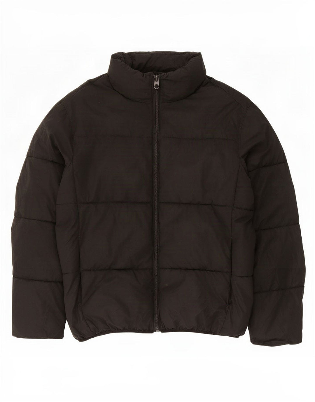 Zara Herren Wattierte Jacke UK 40 Large Schwarz Polyester