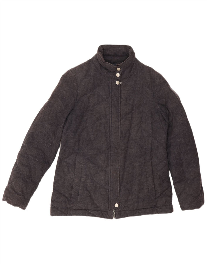 Crew Clothing Damen Übergroße Steppjacke UK 10 Small Schwarz Baumwolle