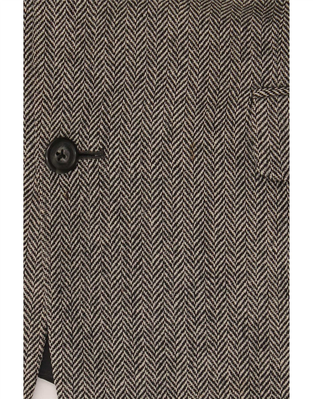 Marks & Spencer Herren-Blazer mit 2 Knöpfen, Gr. 42, groß, grau, Fischgrätenmuster
