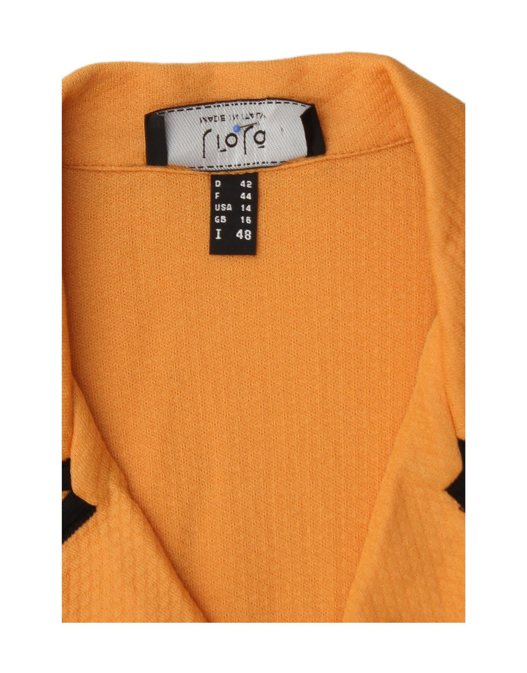 LIOLA Womens 3 Button Blazer Jacket UK 16 Large  Orange Cotton Vintage Liola and Second-Hand Liola from Messina Hembry 