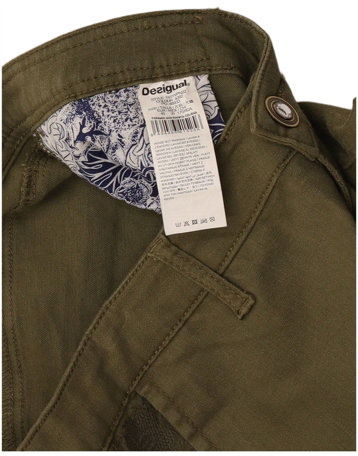 Desigual Damen Graphic Slim Cargohose EU 40 Medium W30 L29 Khaki