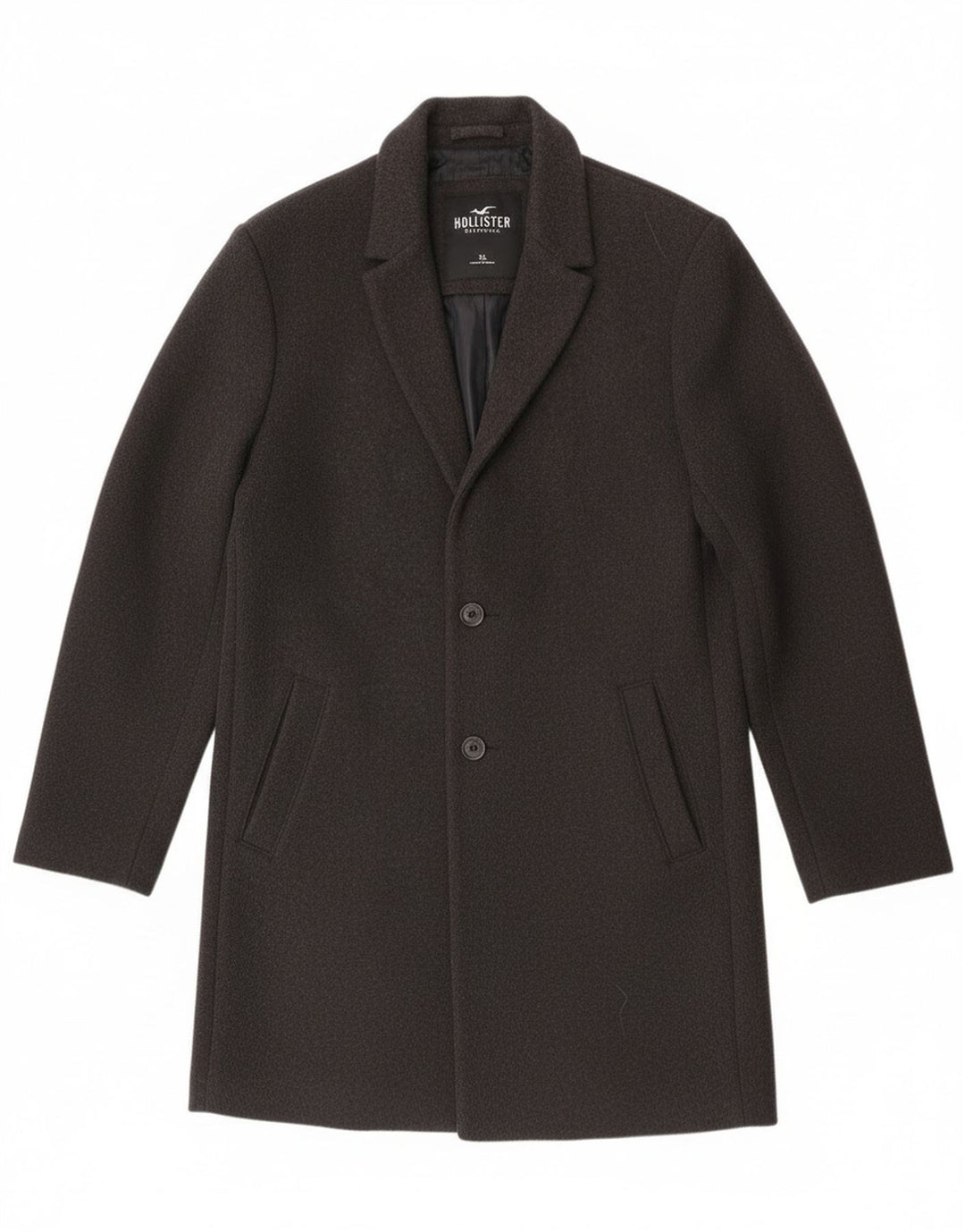 Hollister Herrenmantel UK 42 XL Grau Polyester