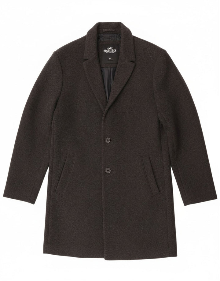 Hollister Herrenmantel UK 42 XL Grau Polyester
