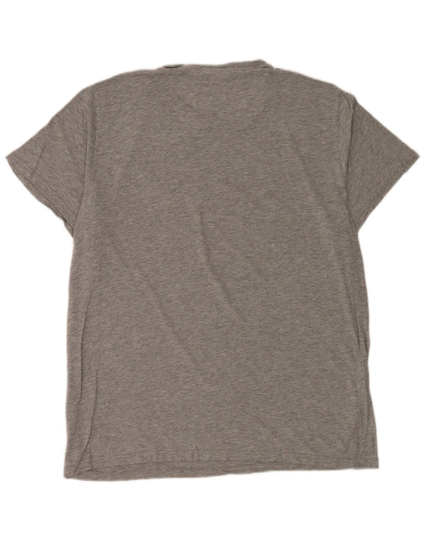 Pierre Cardin Herren Grafik-T-Shirt-Oberteil XL aus grau melierter Baumwolle