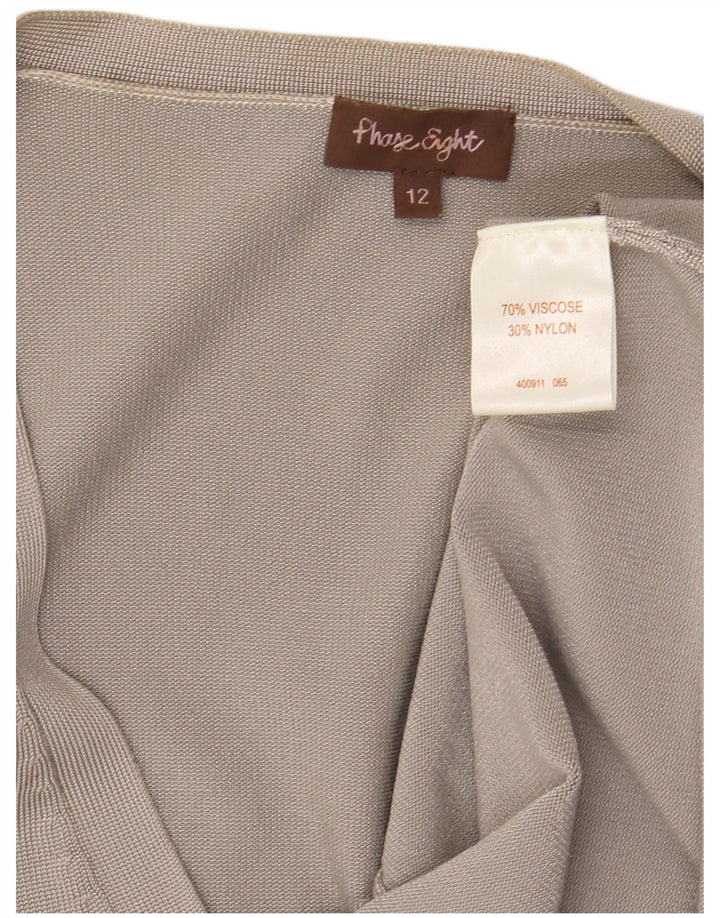 PHASE EIGHT Damen Crop 3/4-Ärmel-Cardigan-Pullover UK 12 Mittelgrau