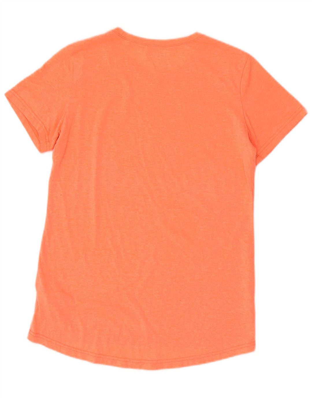 REEBOK Damen T-Shirt Top UK 12 Mittelorange meliertes Polyester