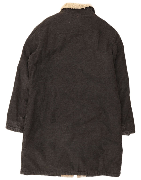 Meltin' Pot Herren Sherpa Mantel UK 42 XL Grau Baumwolle