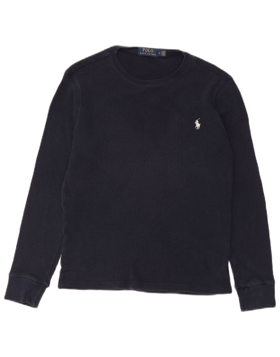 Polo Ralph Lauren Herren-Oberteil, langärmelig, mittelblau, Baumwolle