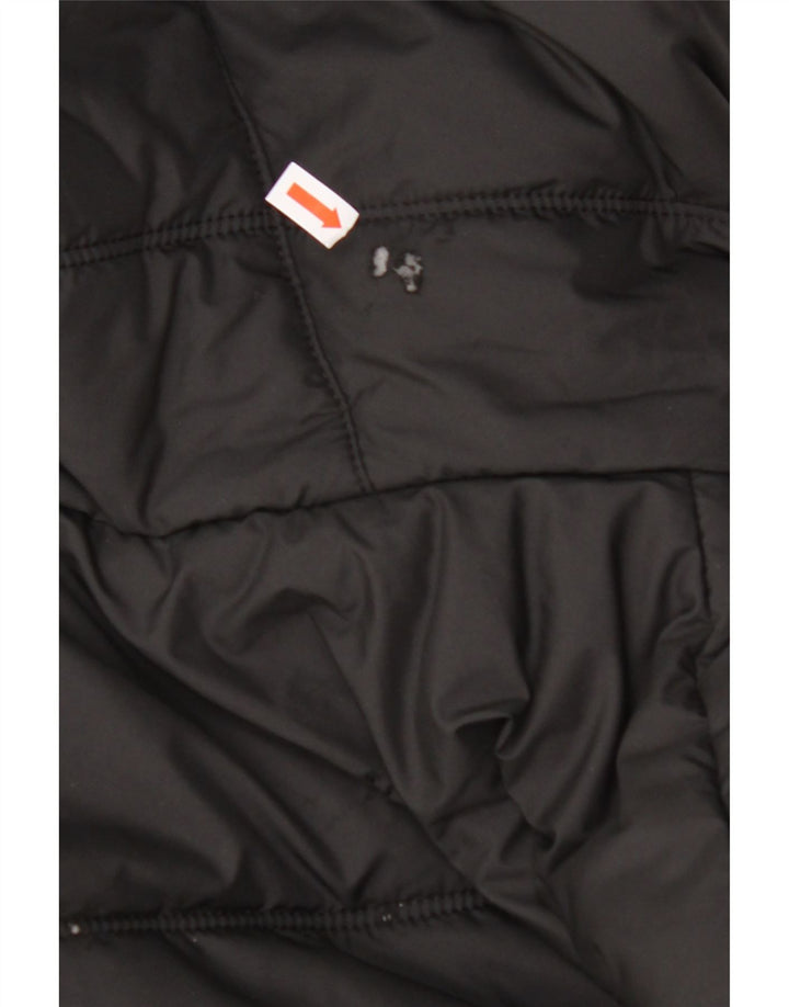 JACK WOLFSKIN Wattierte Herrenjacke mit Kapuze, UK 40, Mittelschwarz, Polyester