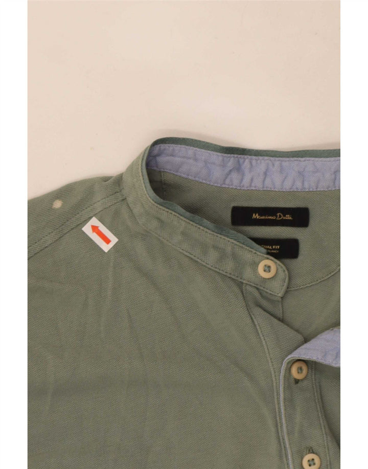 Massimo Dutti Herren Casual Fit Poloshirt Mittelgrün
